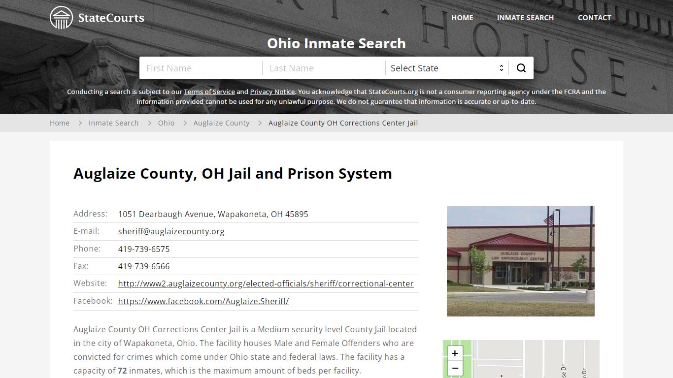 Auglaize County OH Corrections Center Jail Inmate Records ...